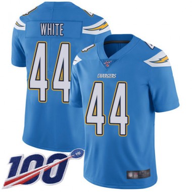 Los Angeles Chargers NFL Football Kyzir White Electric Blue Jersey Youth Limited #44 Alternate 100th Season Vapor Untouchable->youth nfl jersey->Youth Jersey